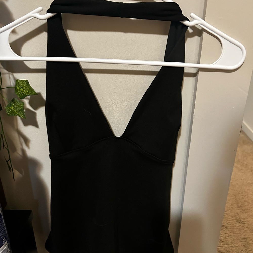 Black Halter Neck Top